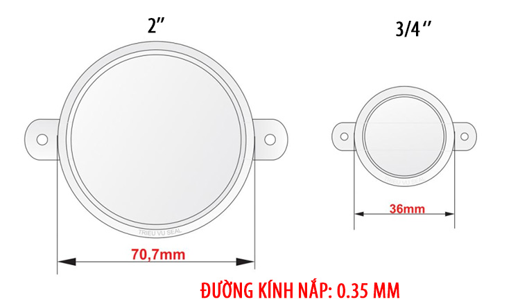 Nắp seal thùng phuy dày 0.35 mm Nắp seal thùng phuy dày 04