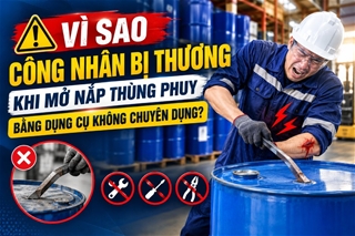 vi sao cong nhan de bi thuong neu mo nap thung phuy bang dung cu khong chuyen dung